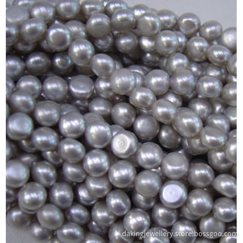 Button Pearl, Round Flat Pearl, Freshwater Pearl (BU10)